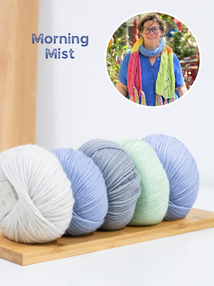 Strickpaket Colorblock Ajour Schal