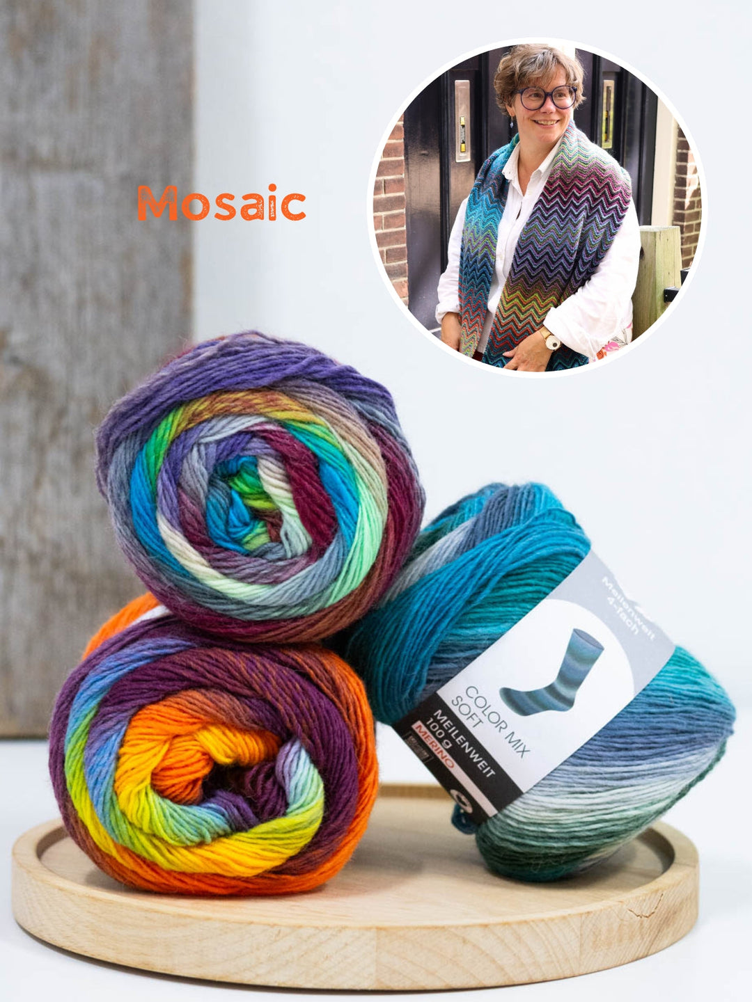 Strickpaket Full Color Schal
