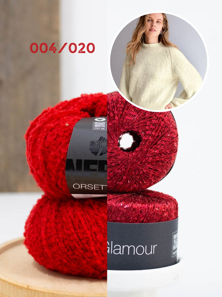 Strickpaket Orsettini &amp; Glamour Raglan-Pullover