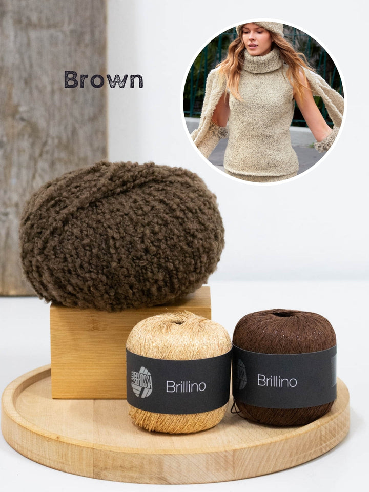 Strickpaket Orsettini Brillino Top mit Rollkragen