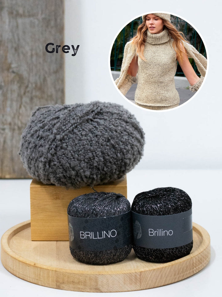 Strickpaket Orsettini Brillino Top mit Rollkragen