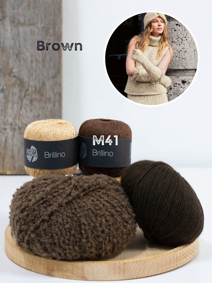 Strickpaket Orsettini Brillino Ecopuno Armstulpen