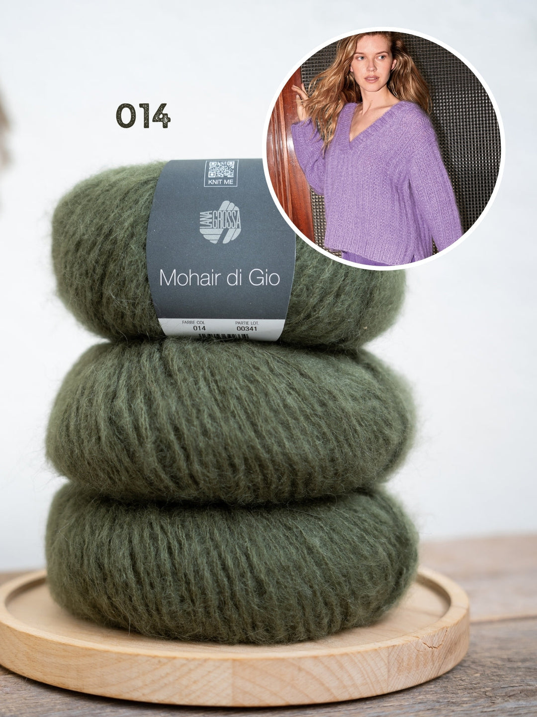 Strickpaket Mohair di Gio V-Pullover