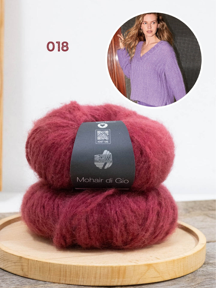 Strickpaket Mohair di Gio V-Pullover