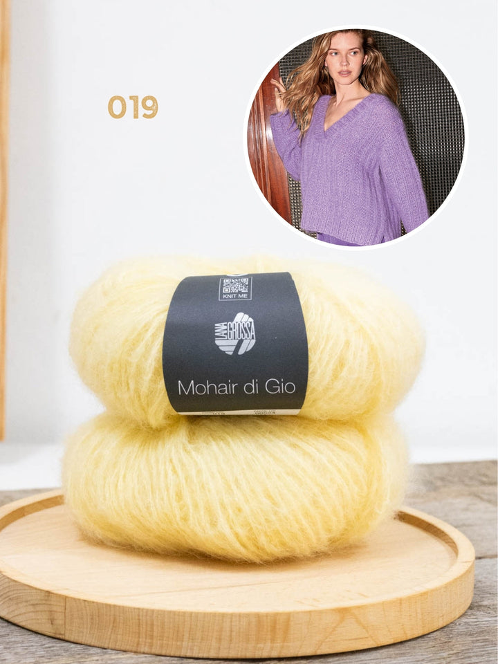 Strickpaket Mohair di Gio V-Pullover