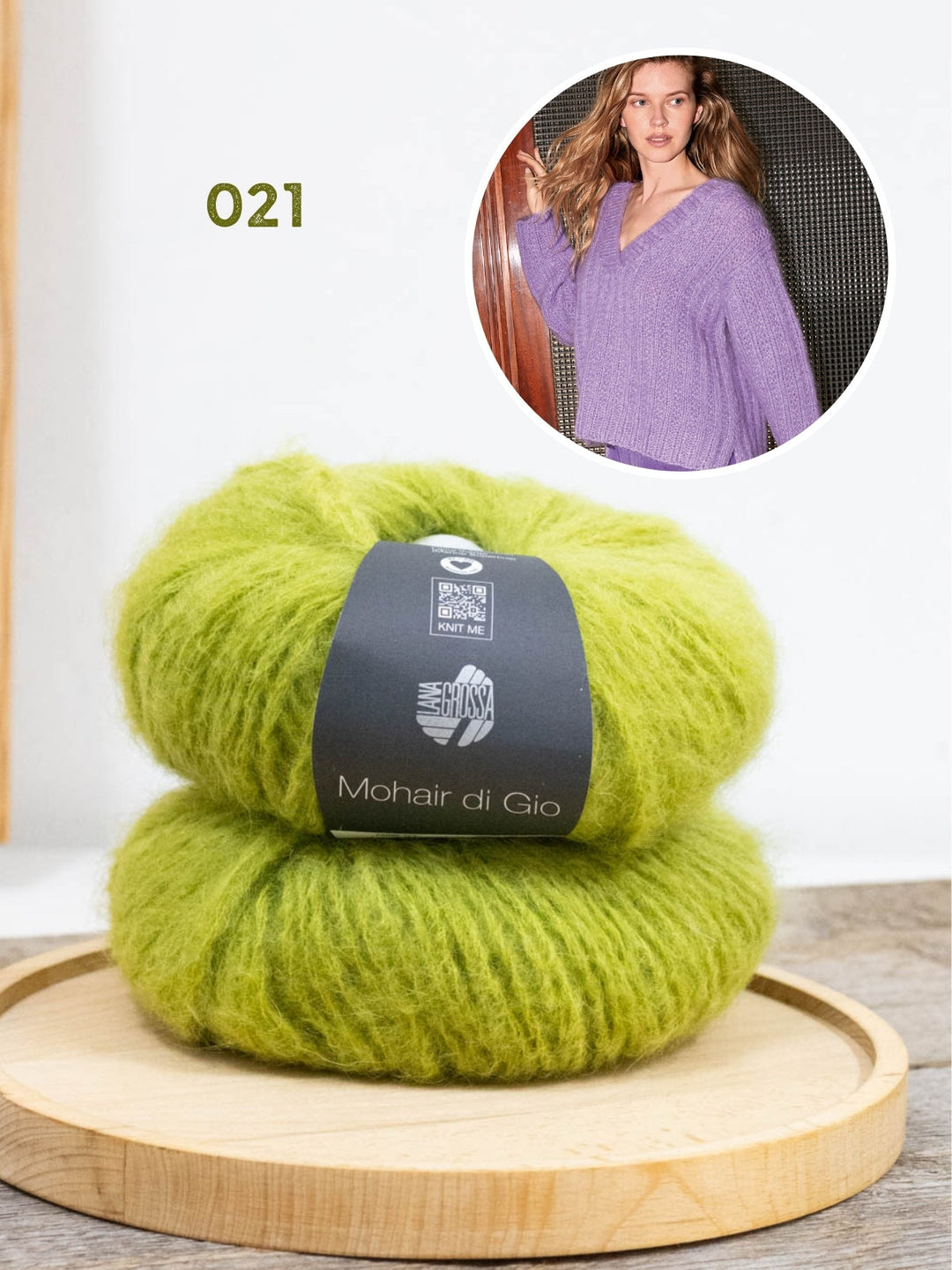 Strickpaket Mohair di Gio V-Pullover