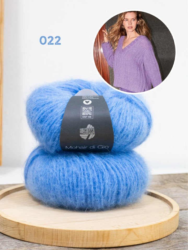 Strickpaket Mohair di Gio V-Pullover