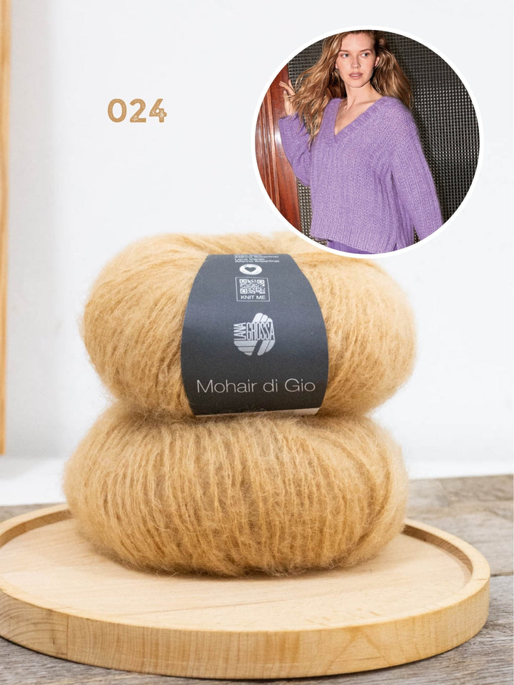 Strickpaket Mohair di Gio V-Pullover