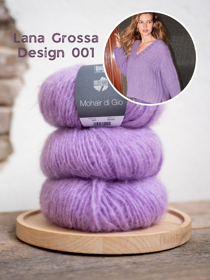 Strickpaket Mohair di Gio V-Pullover