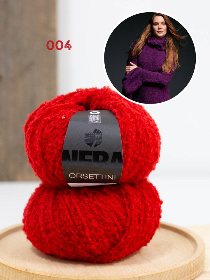 Strickpaket Orsettini Pullover mit Trompetenärmeln