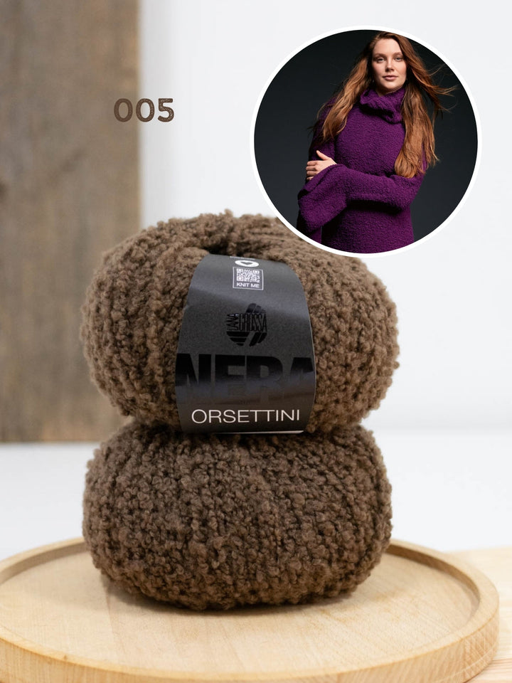 Strickpaket Orsettini Pullover mit Trompetenärmeln
