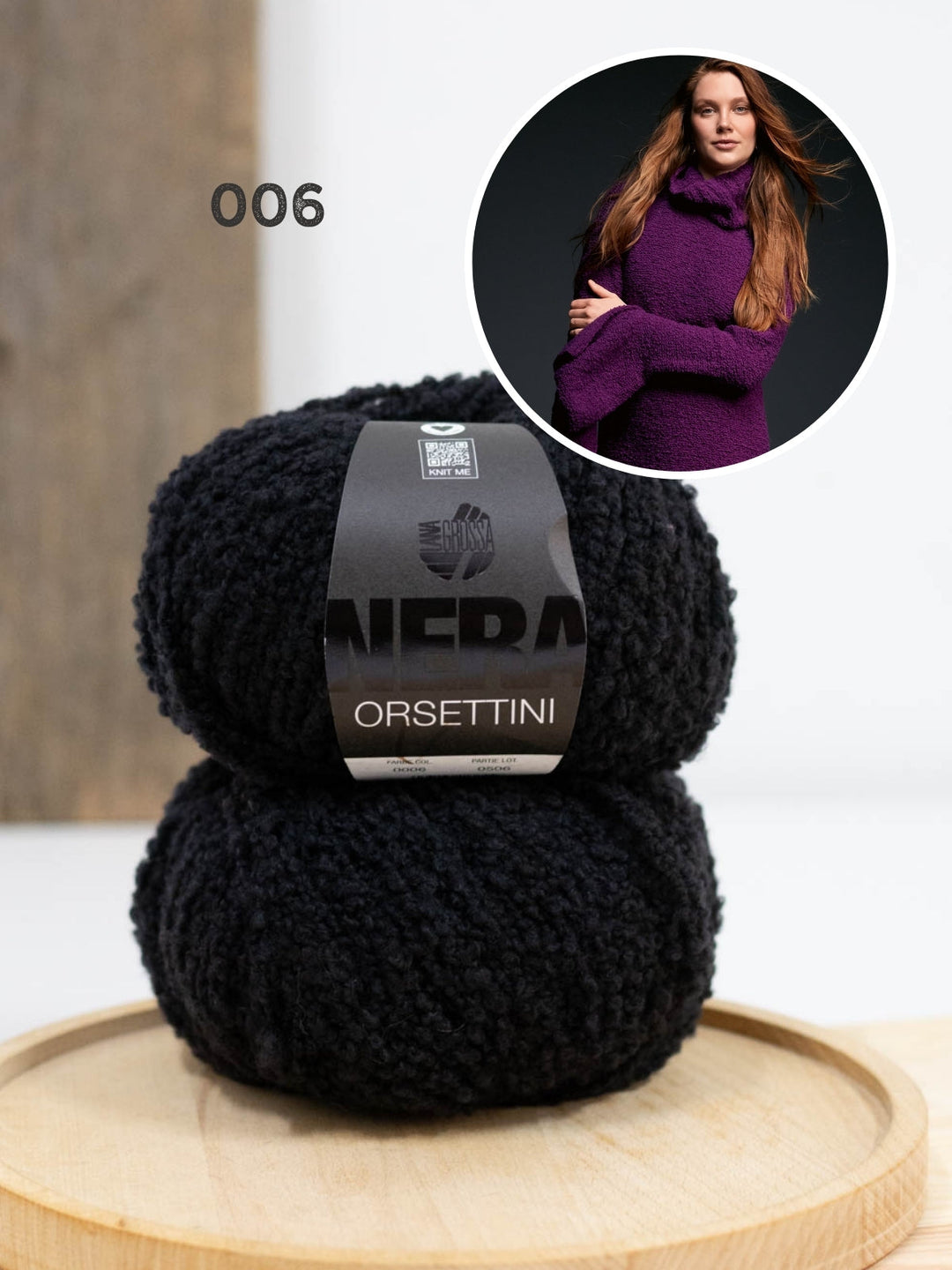 Strickpaket Orsettini Pullover mit Trompetenärmeln