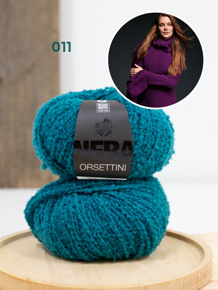 Strickpaket Orsettini Pullover mit Trompetenärmeln