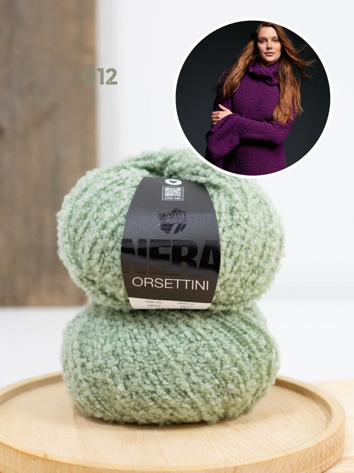 Strickpaket Orsettini Pullover mit Trompetenärmeln