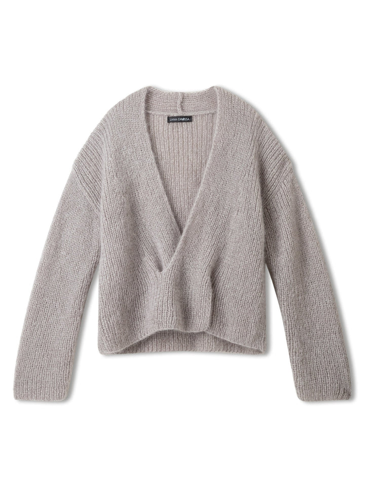 Strickpaket Silkhair Pullover mit V-Ausschnitt