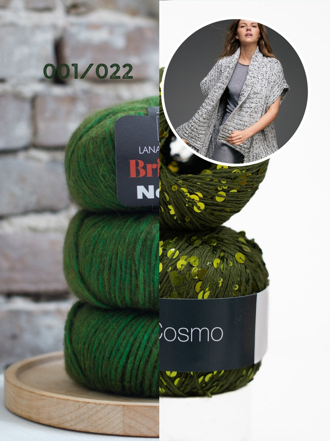 Strickpaket Brigitte No. 2 &amp; Cosmo Weste