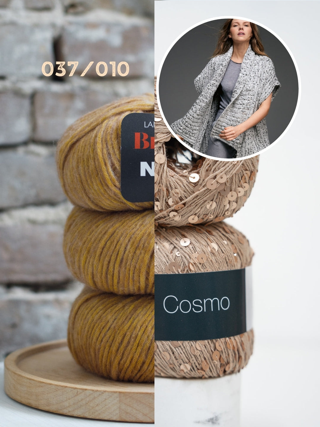 Strickpaket Brigitte No. 2 &amp; Cosmo Weste