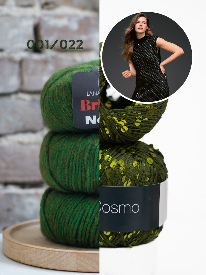 Strickpaket Brigitte No. 2 &amp; Cosmo Kleid