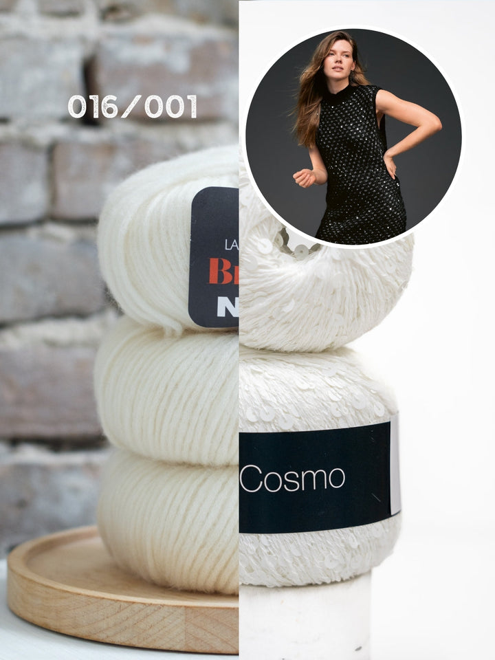 Strickpaket Brigitte No. 2 &amp; Cosmo Kleid