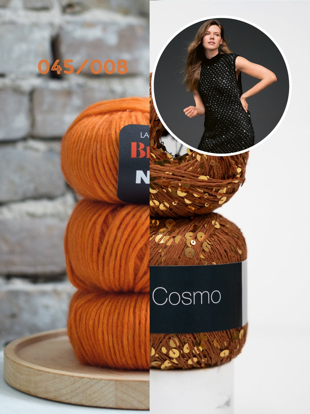 Strickpaket Brigitte No. 2 &amp; Cosmo Kleid