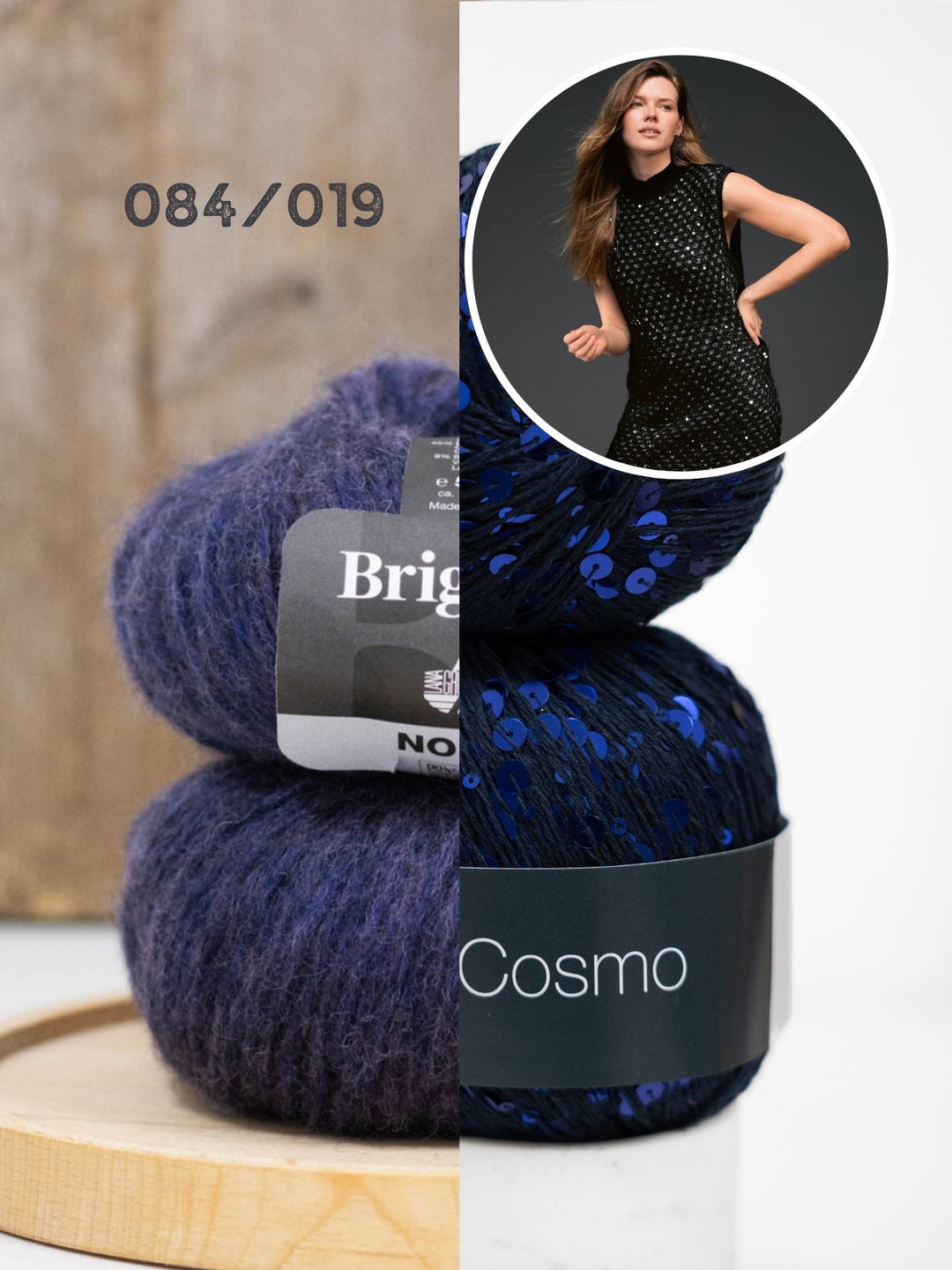 Strickpaket Brigitte No. 2 &amp; Cosmo Kleid