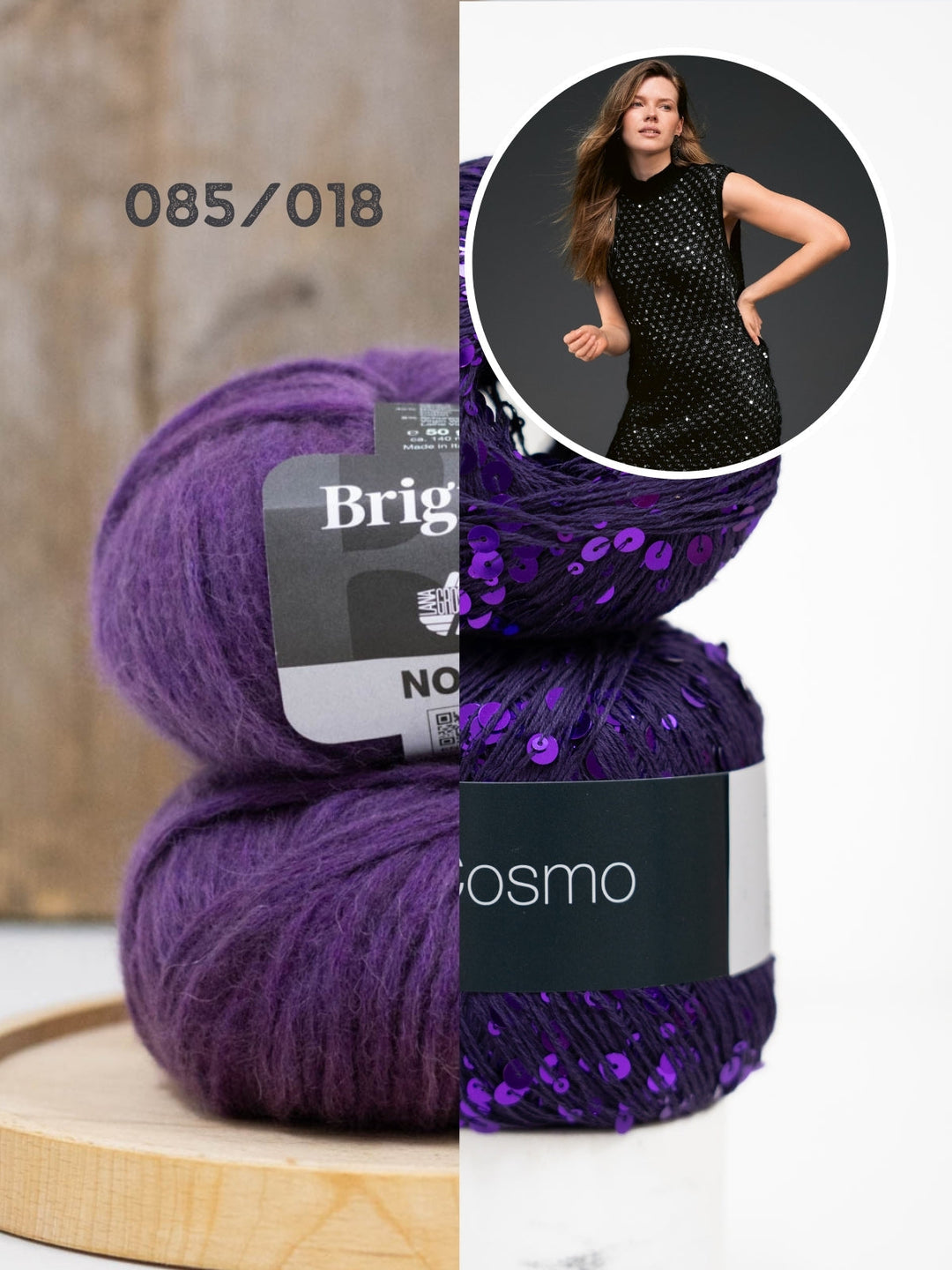 Strickpaket Brigitte No. 2 &amp; Cosmo Kleid