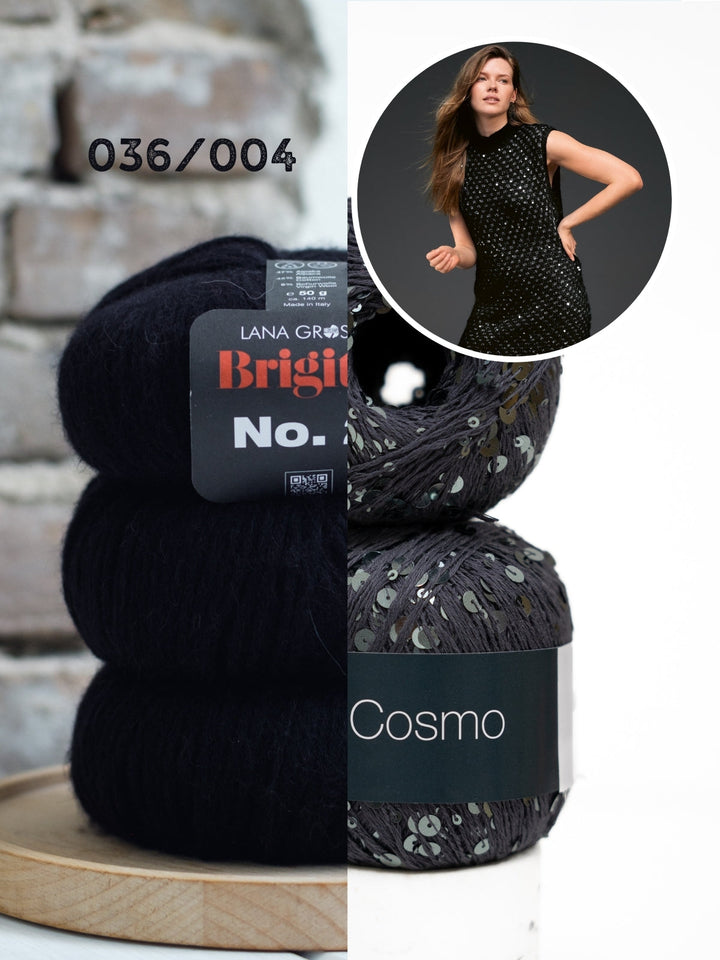 Strickpaket Brigitte No. 2 &amp; Cosmo Kleid