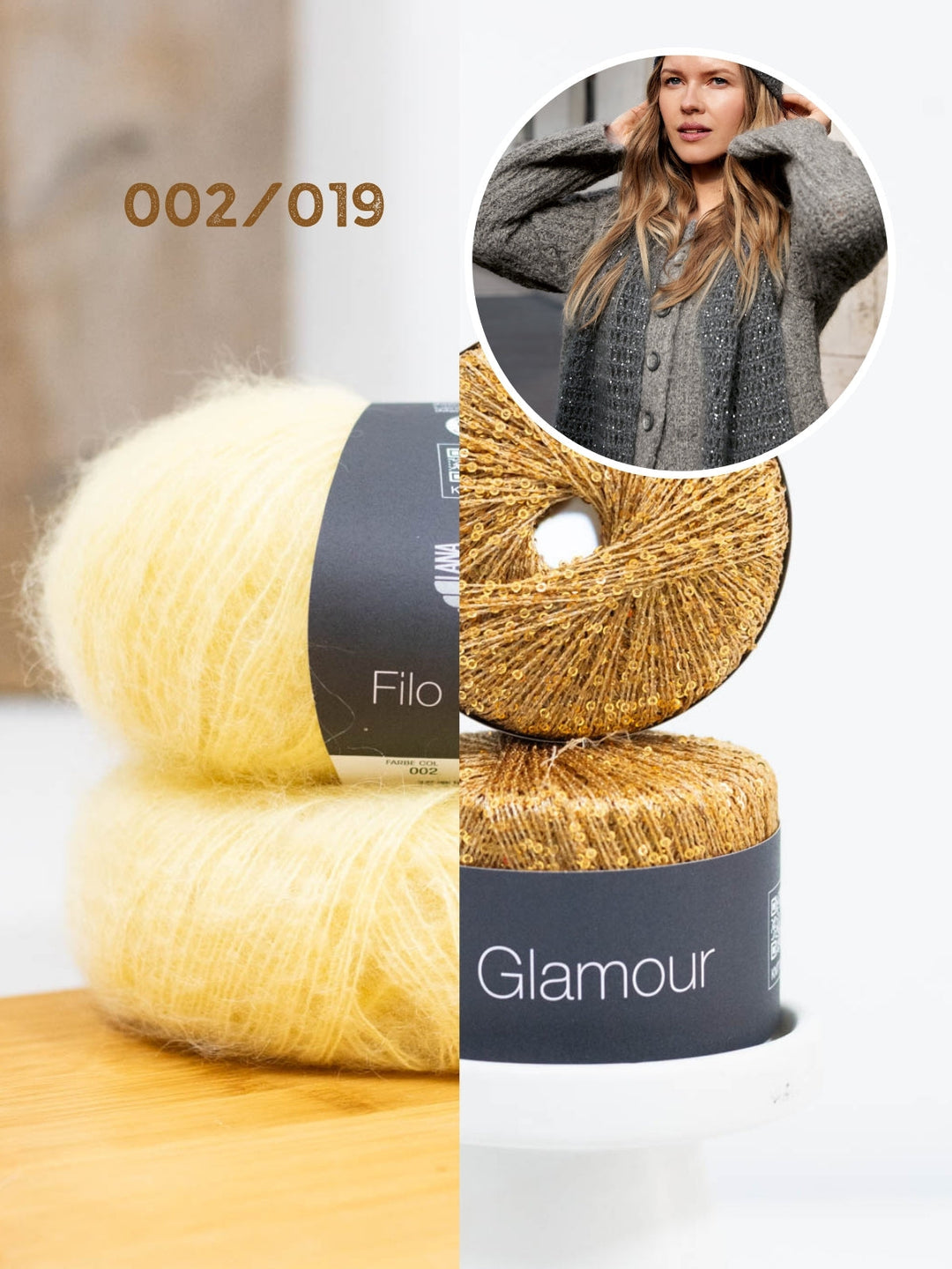 Häkelpaket Filo di Gio Glamour Gitterschal