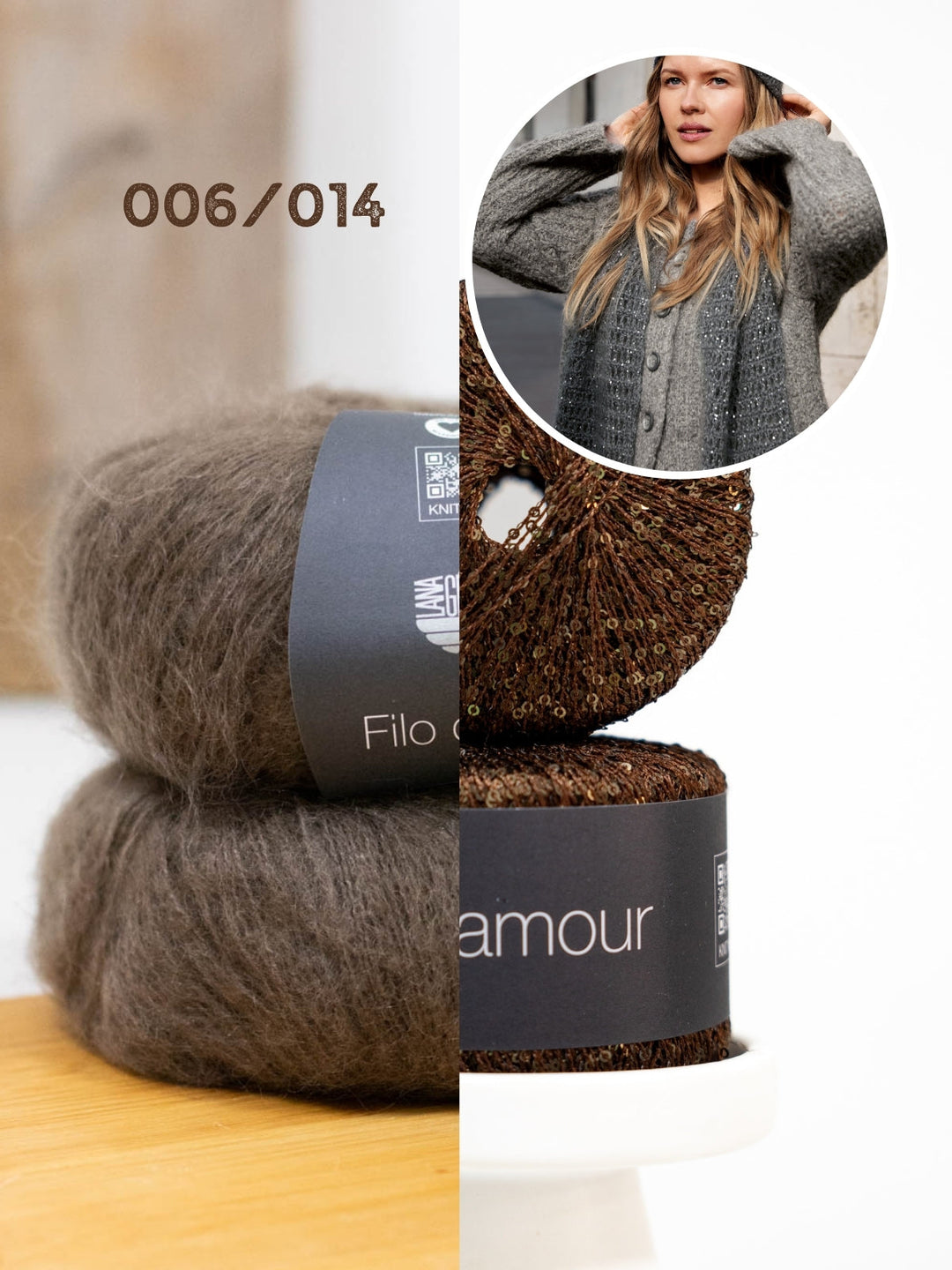 Häkelpaket Filo di Gio Glamour Gitterschal