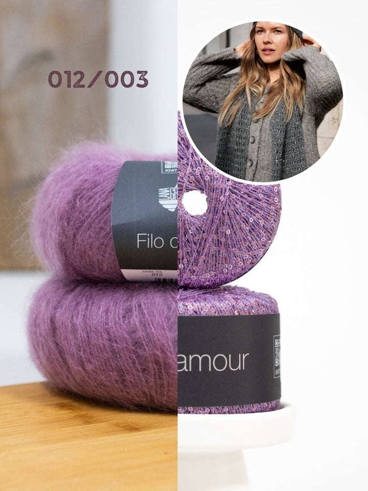 Häkelpaket Filo di Gio Glamour Gitterschal