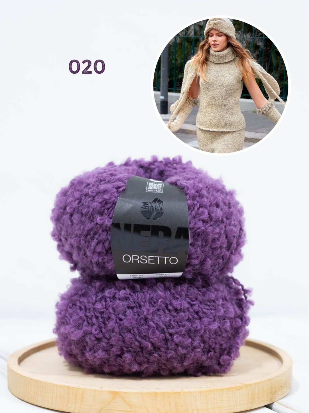Strickpaket Orsetto Schal mit Bändern
