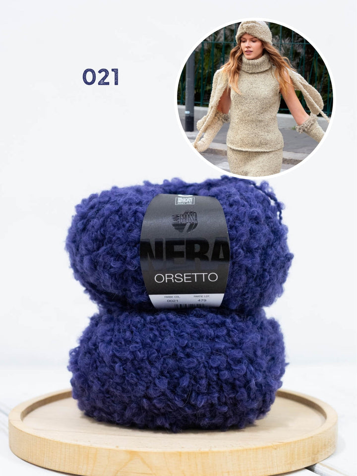 Strickpaket Orsetto Schal mit Bändern