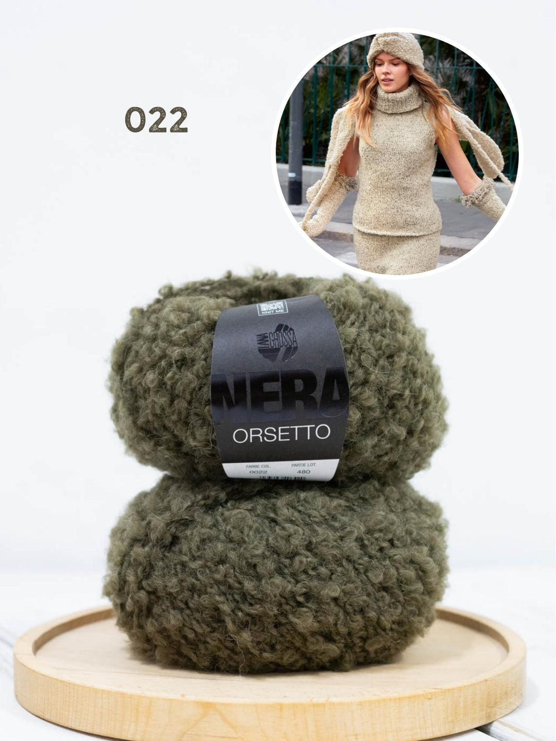 Strickpaket Orsetto Schal mit Bändern