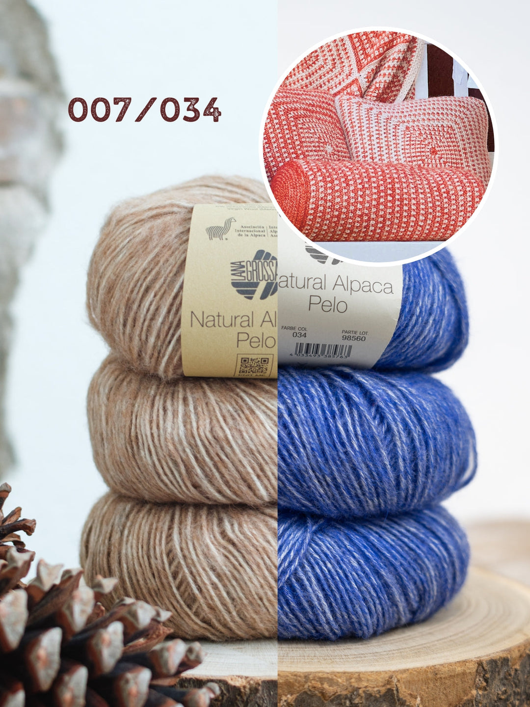 Häkelpaket Natural Alpaca Pelo Nackenrolle