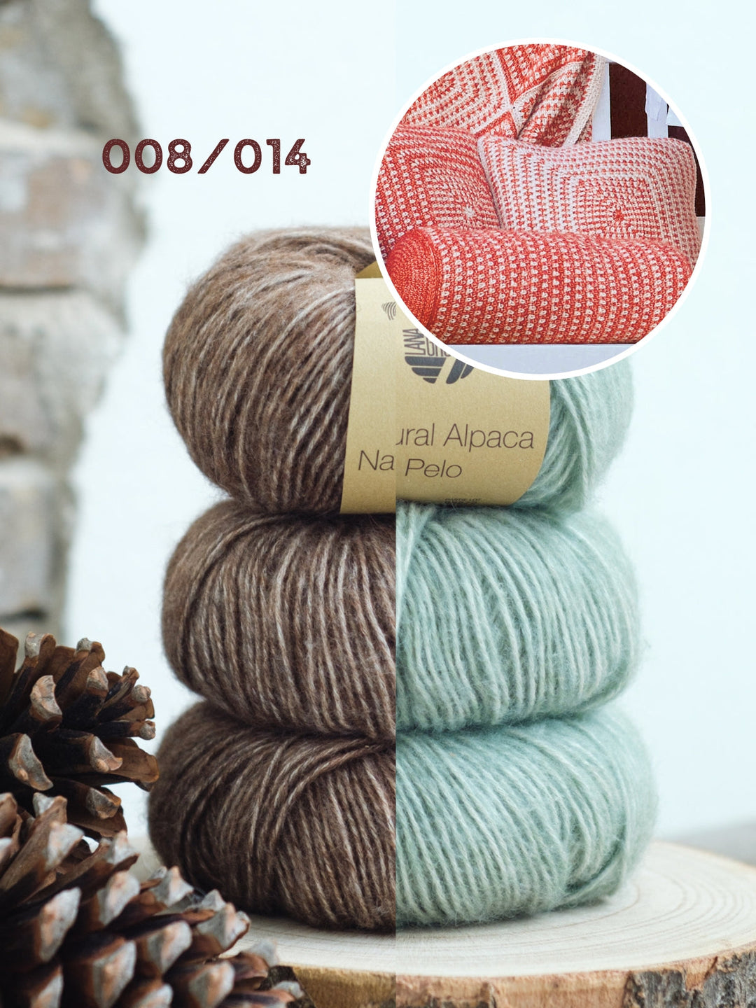 Häkelpaket Natural Alpaca Pelo Nackenrolle