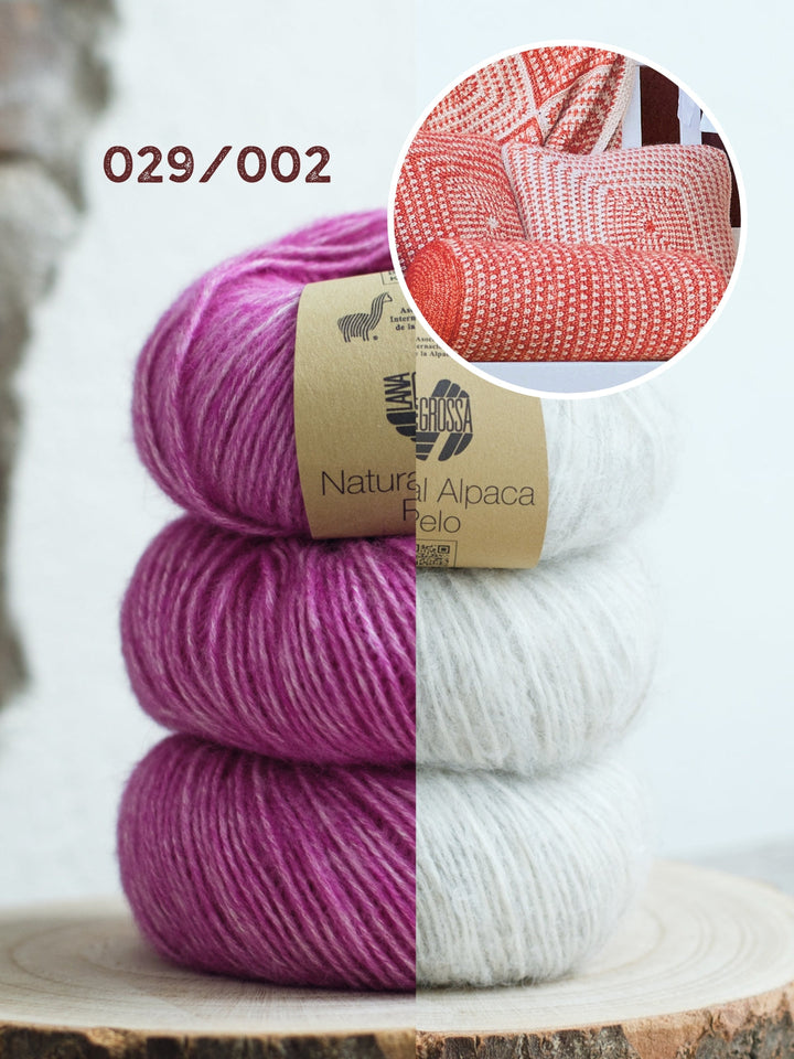 Häkelpaket Natural Alpaca Pelo Nackenrolle