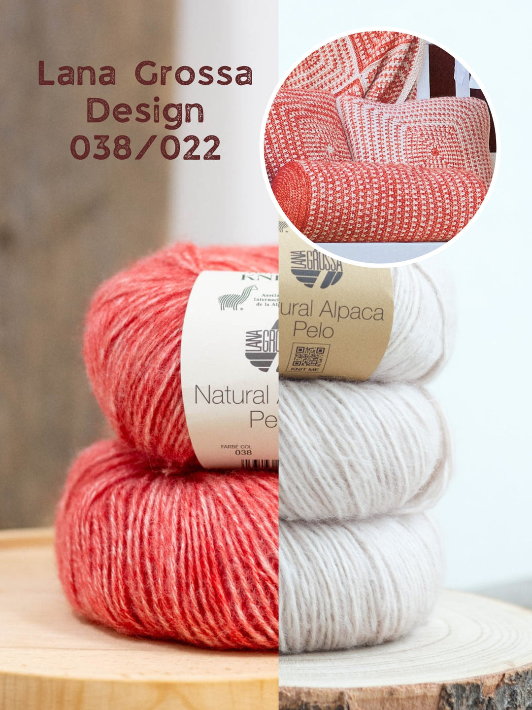 Häkelpaket Natural Alpaca Pelo Nackenrolle