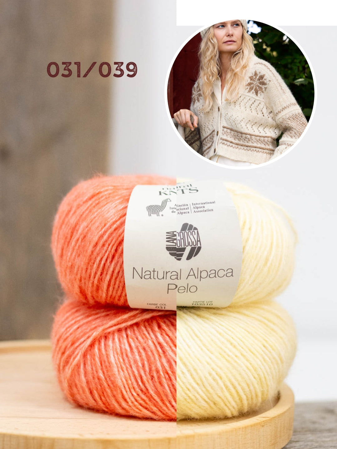 Strickpaket Natural Alpaca Pelo Jacke