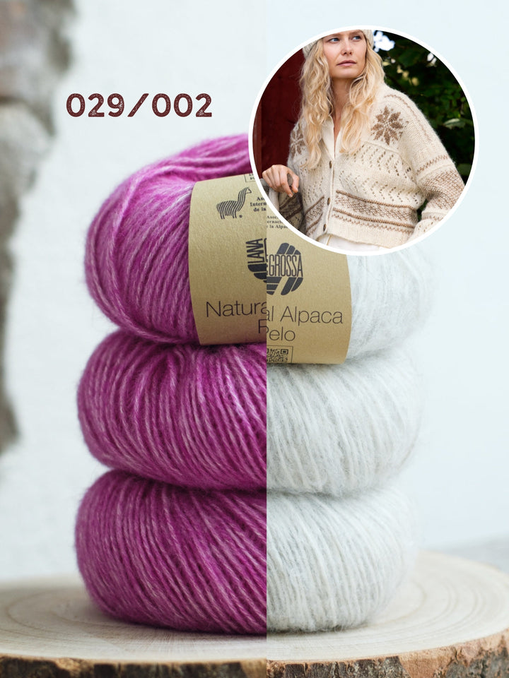 Strickpaket Natural Alpaca Pelo Jacke