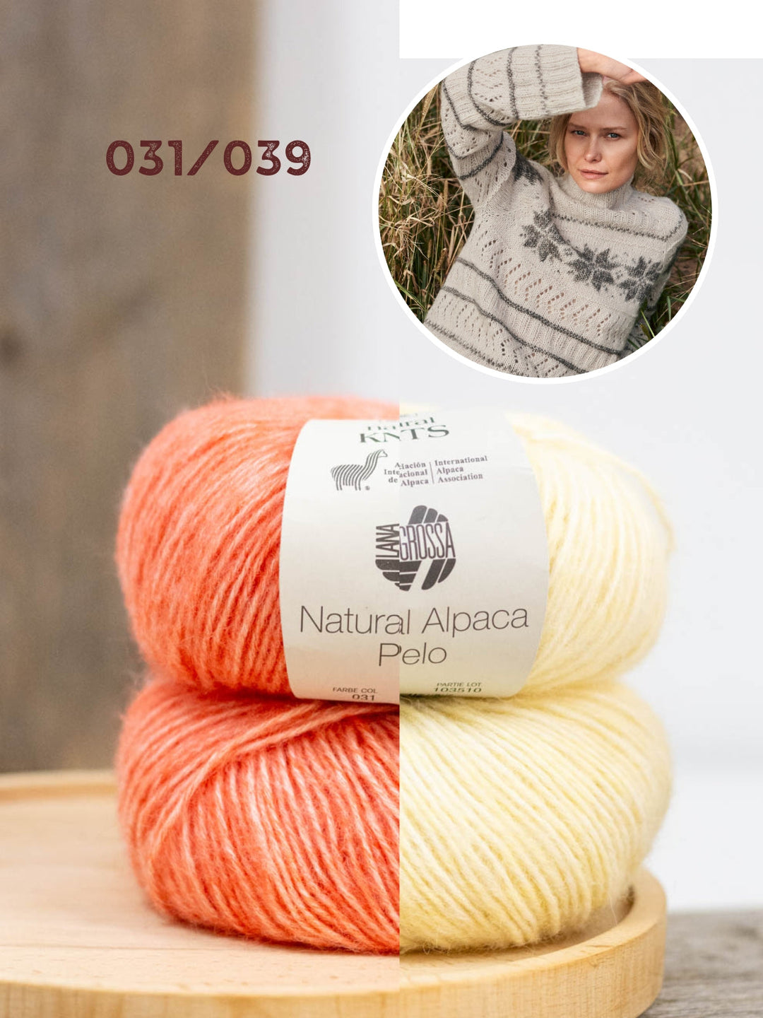 Strickpaket Natural Alpaca Pelo Raglanpullover