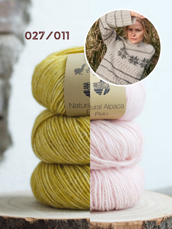 Strickpaket Natural Alpaca Pelo Raglanpullover