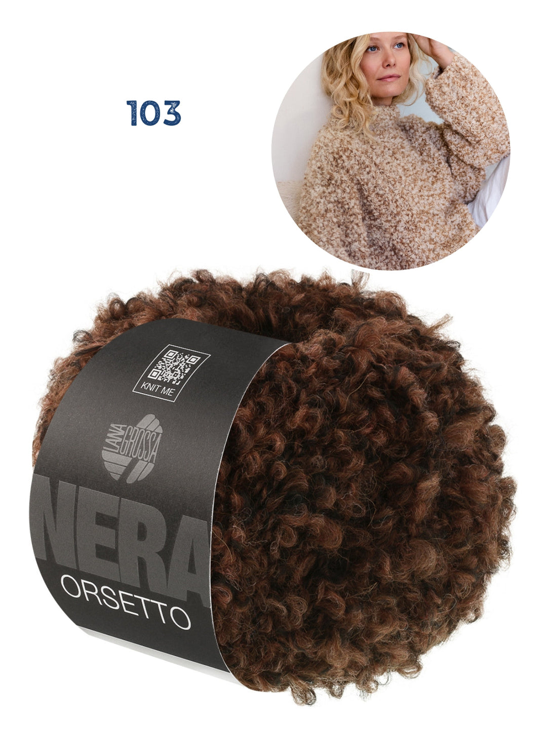 Strickpaket Orsetto Mouliné Pullover im falschen Patentmuster