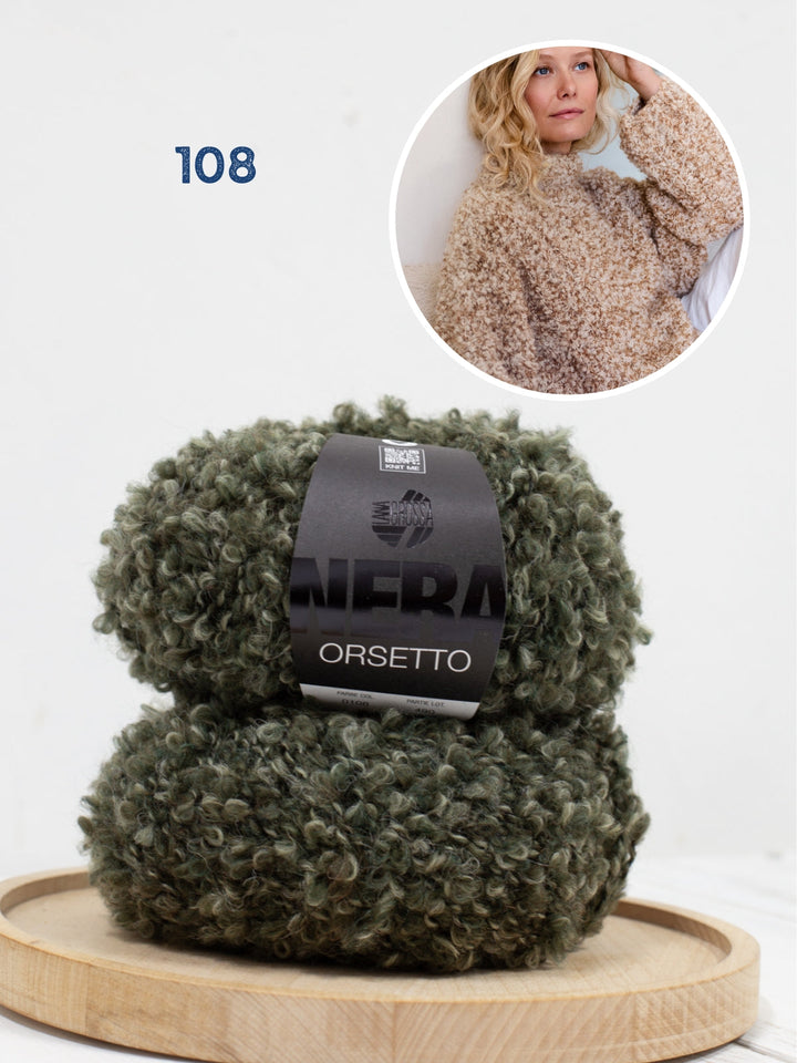 Strickpaket Orsetto Mouliné Pullover im falschen Patentmuster
