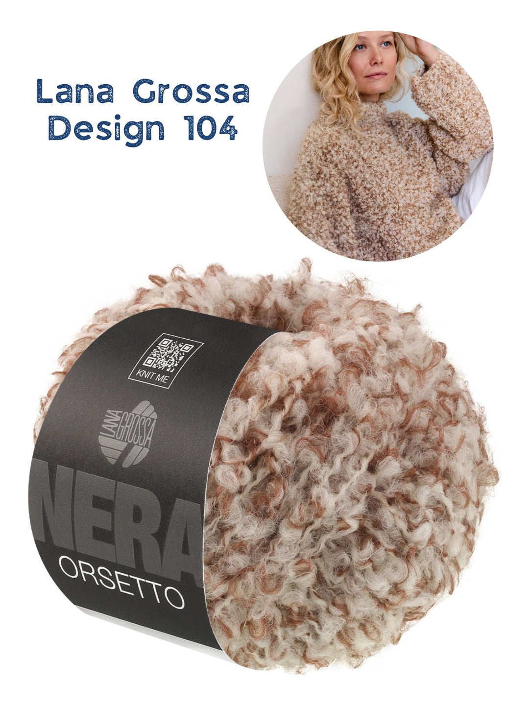 Strickpaket Orsetto Mouliné Pullover im falschen Patentmuster
