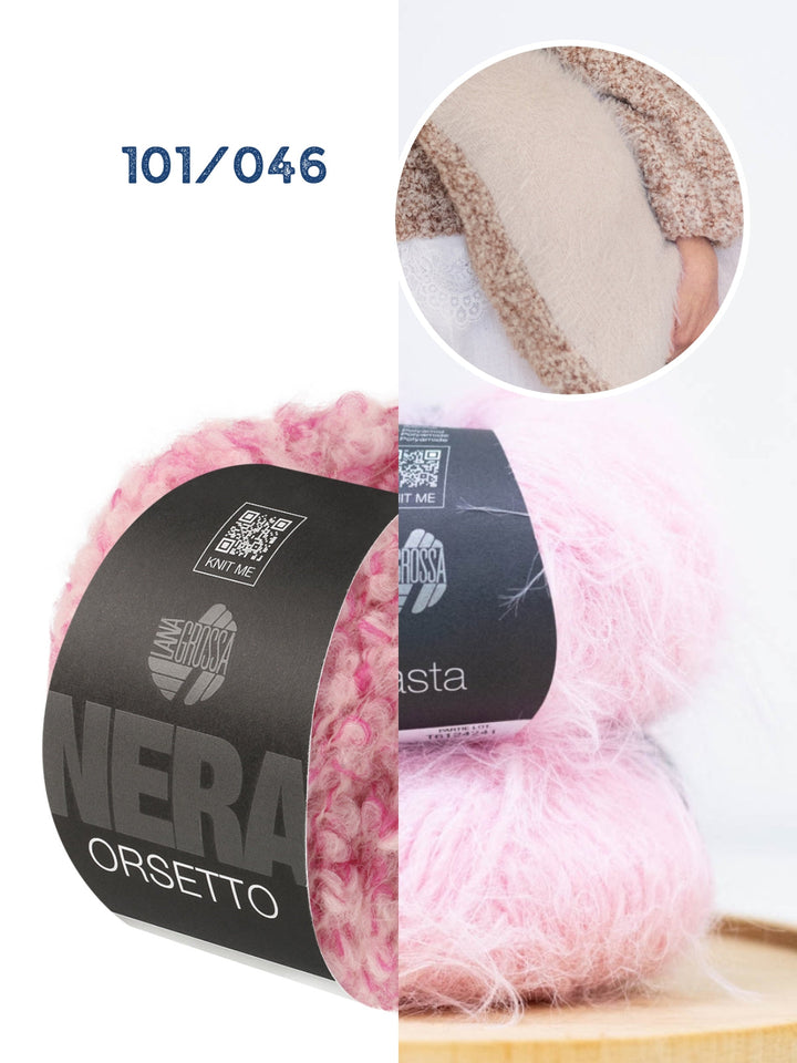 Strickpaket Orsetto Mouliné &amp; Basta Kissenhülle