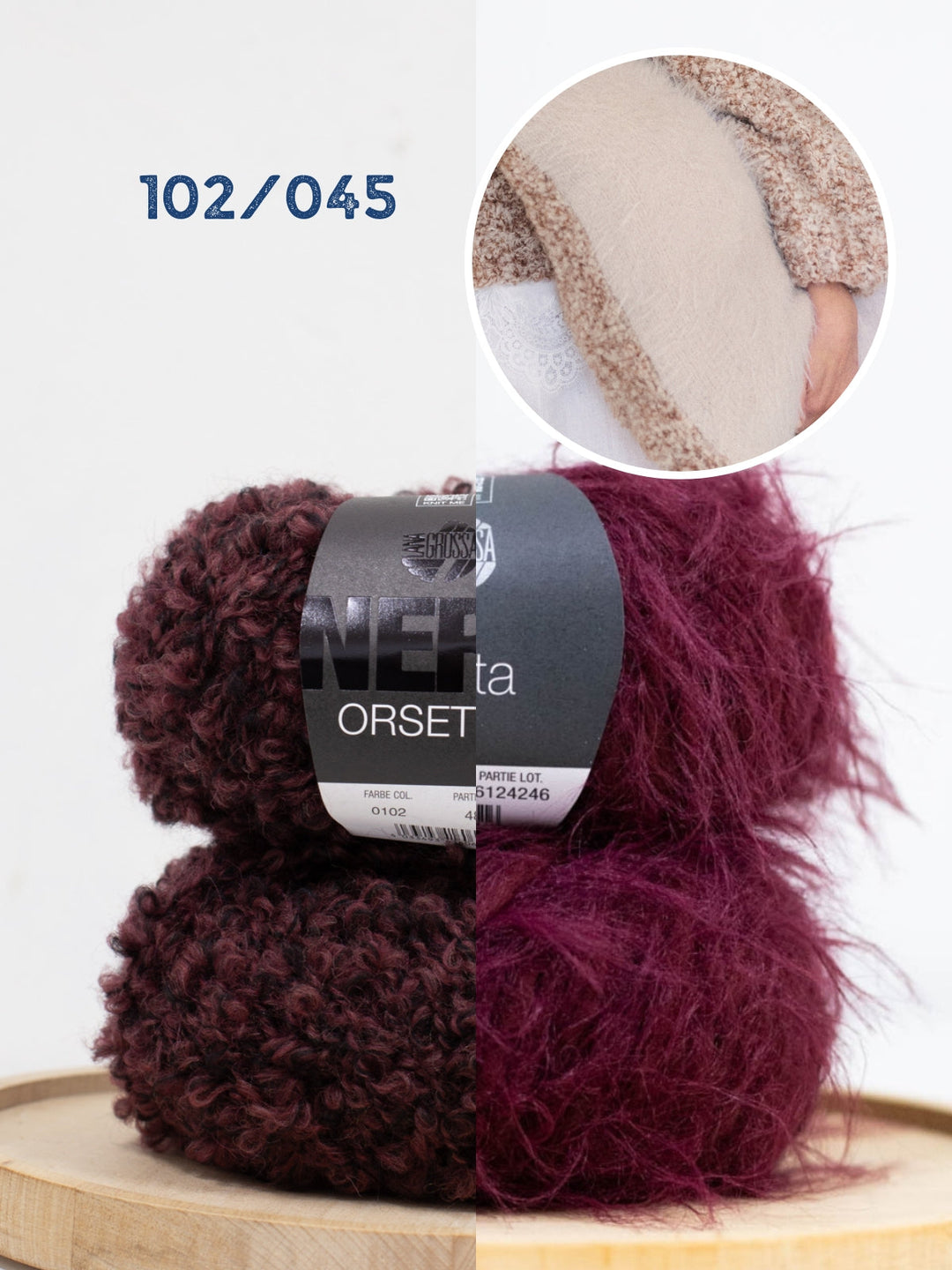 Strickpaket Orsetto Mouliné &amp; Basta Kissenhülle