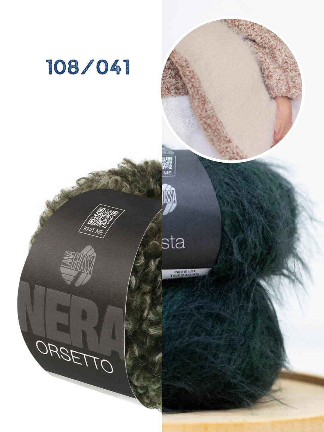 Strickpaket Orsetto Mouliné &amp; Basta Kissenhülle