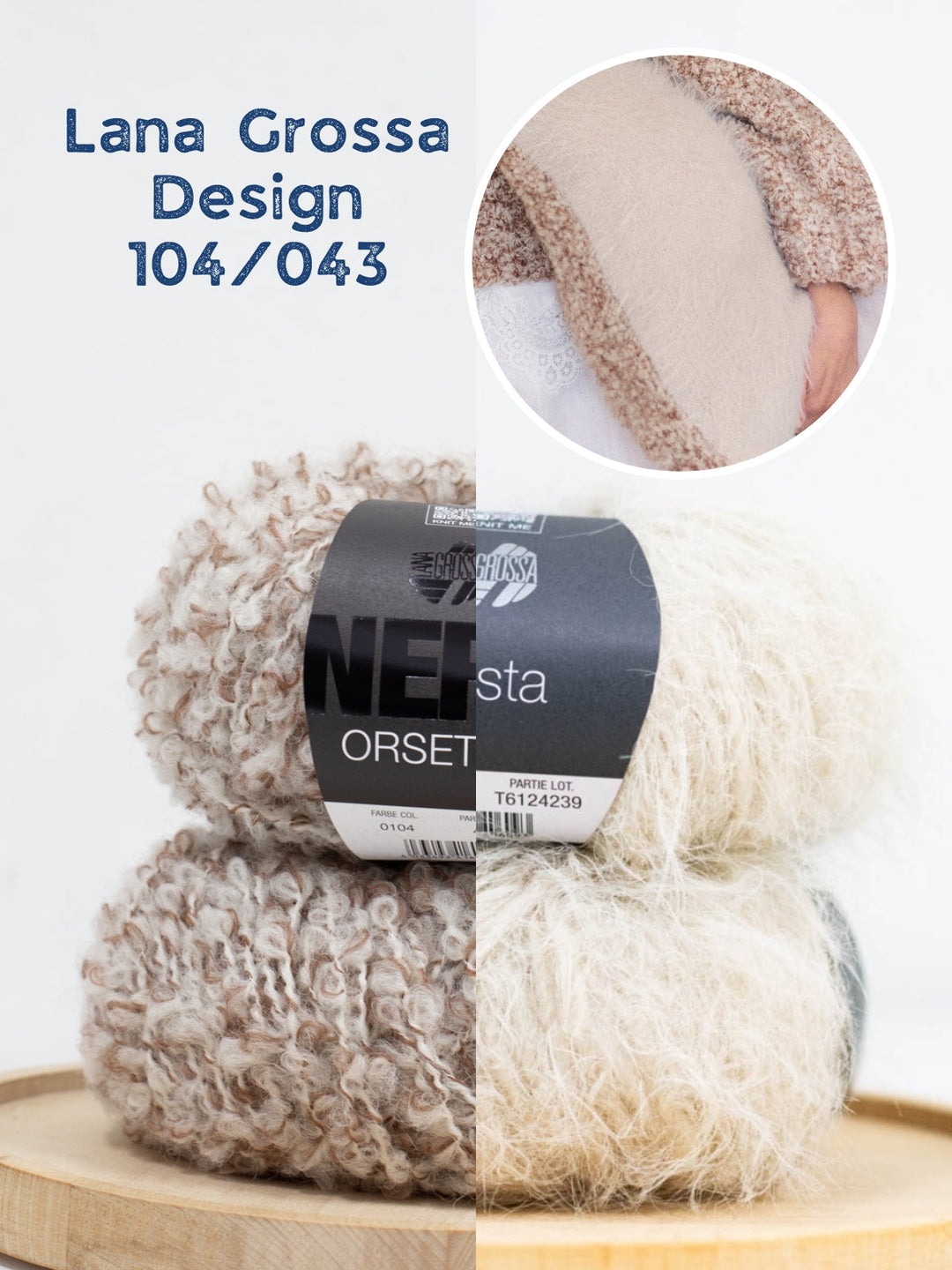 Strickpaket Orsetto Mouliné &amp; Basta Kissenhülle