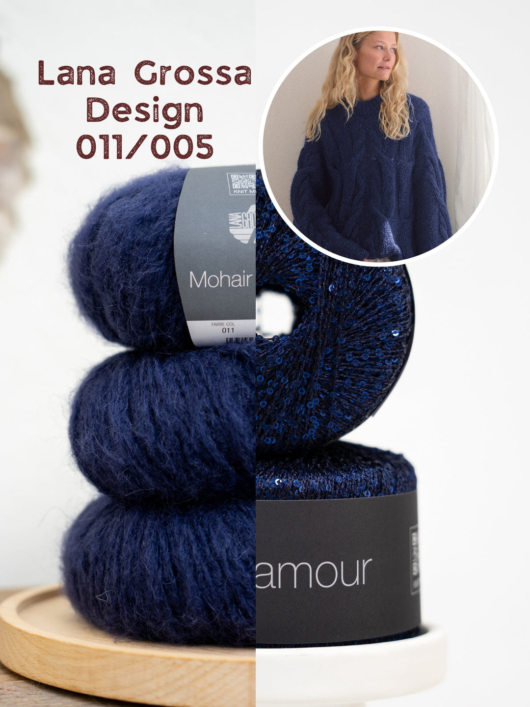 Strickpaket Mohair di Gio &amp; Glamour Pullover in A-Linie