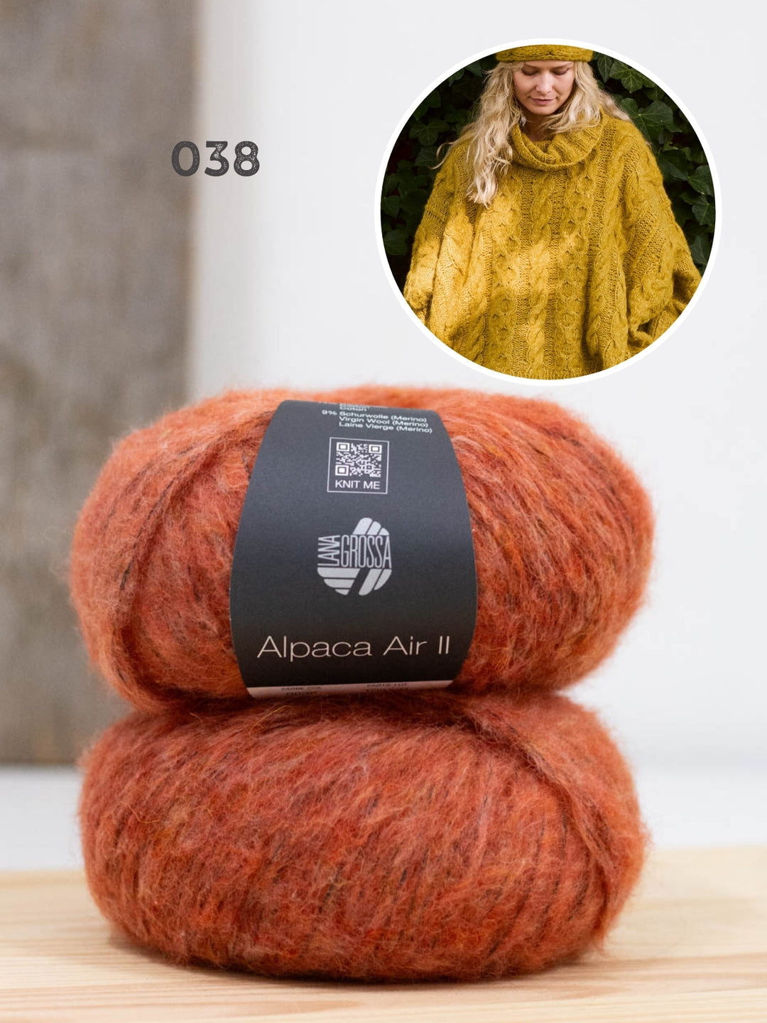 Strickpaket Alpaca Air II Ponchopullover